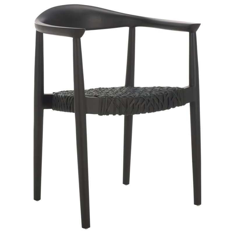 Samire Stacking Dining Chair, Black