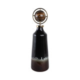 Sagebrook Home 20" Oscar Small Tiger's Eye Stone And Metal Bottle