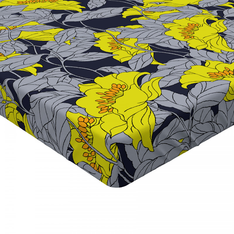 Microfiber Floral Fitted Sheet, Full Fitted Sheet