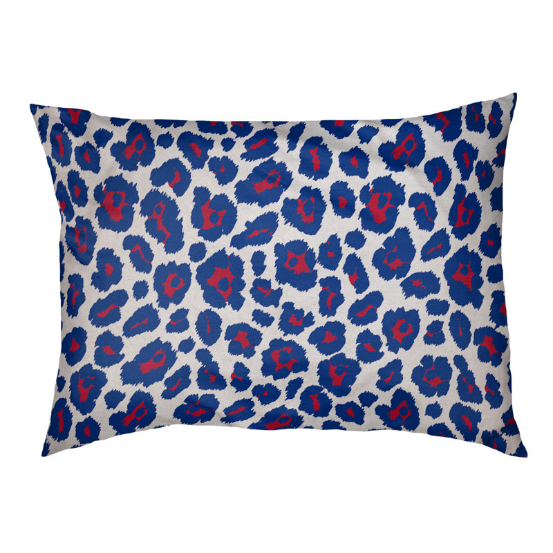 Coussin d'extérieur Indianapolis, Très grand (l 40 po x P 50 po x H 6 po), Blanc / Rouge / Bleu