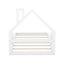 Lit simple en bois avec tête de lit en forme de maison, blanc-129892527
