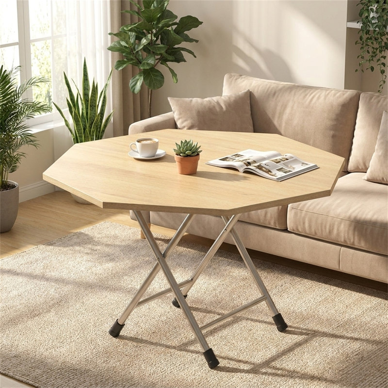 Table d'appoint pliante octogonale, Bois