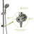 10 Inch Shower In Brushed Nickel - Dual Heads With 5 Spray Modes Massage, Bubbly, Rain, Rain&Bubbly, Rain&Massage Wall Mounted, Includes Arm, Hose, Enamel Cover, Adjustment Rod, Valve Core