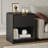 23.6” Tall Modern End Table With Large Drawer And Shelf, Nightstand Set With Gold Handle-1848384986