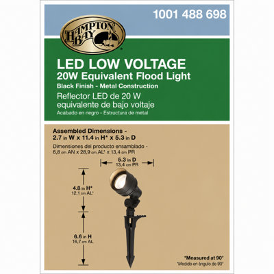 6-pack Low-voltage 20-watt Equivalent Black Outdoor Integrated Led Landscape Flood Light