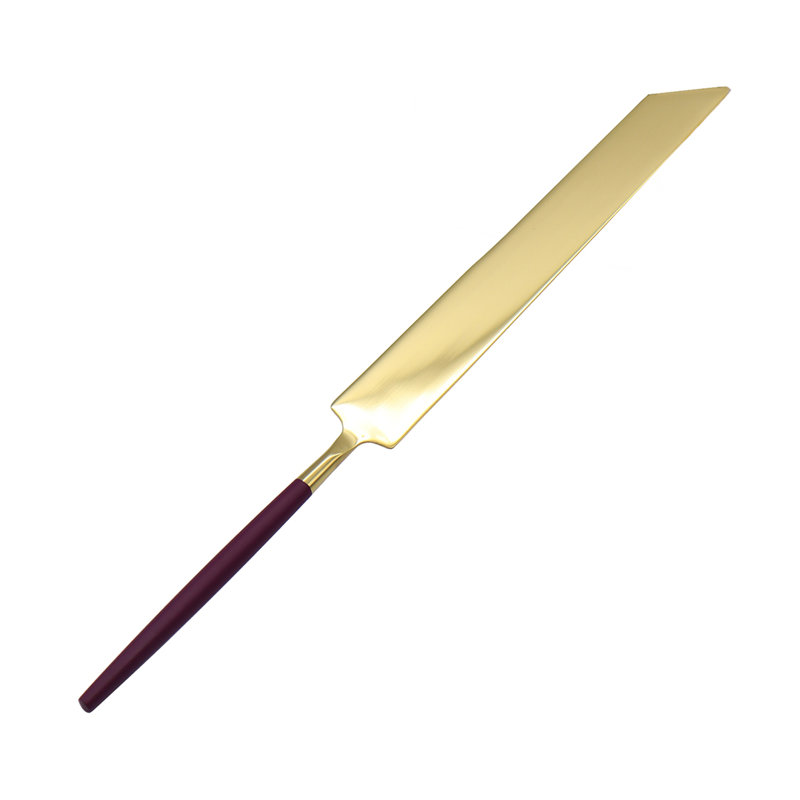 Stainless Steel Cake Serving Set, Purple