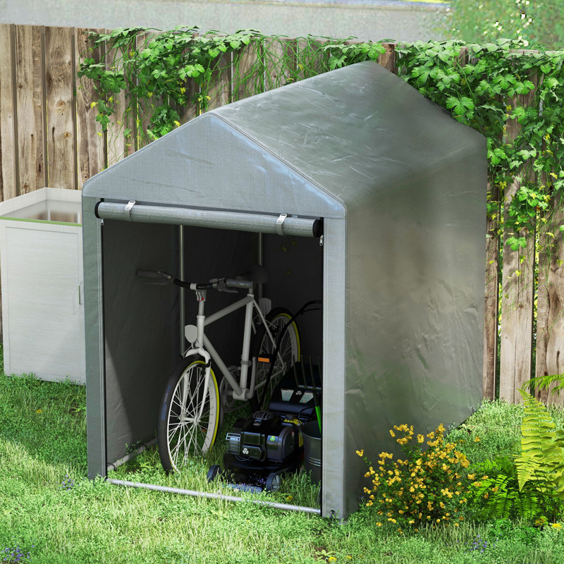1.2 x 1.8m Garden Storage Shed Tent Large Door Dark Grey