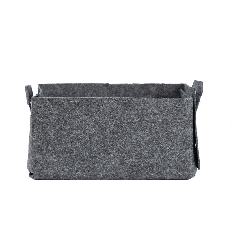 100% Felt Decorative Basket, Dark Gray