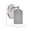 Applique murale Capri avec verre matriciel gris 4 po-2078273610-2078273604