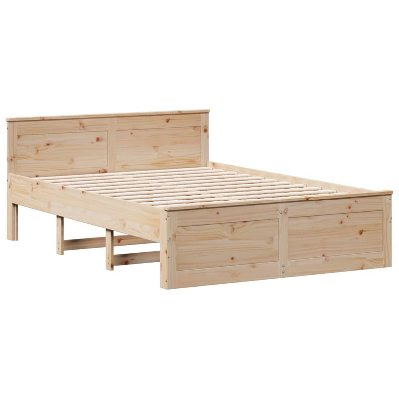 Heinle Solid Wood Storage Bed, Brown, Kingsize (5')