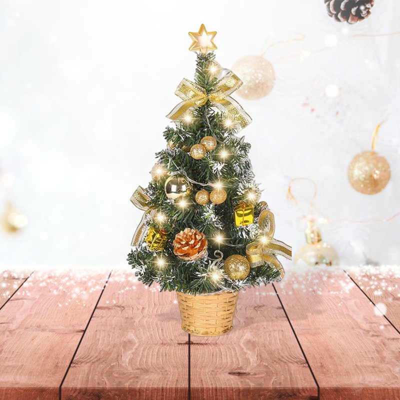 Arbre de Noël artificiel lumineux 17,7 pouces
