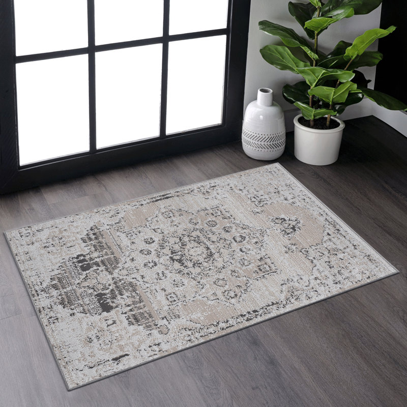 2X3 Medallion Doormat Rug, Rectangle 2' x 3'
