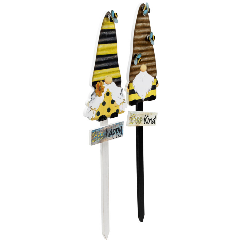 Piquet de jardin en bois Gnomes d'abeilles