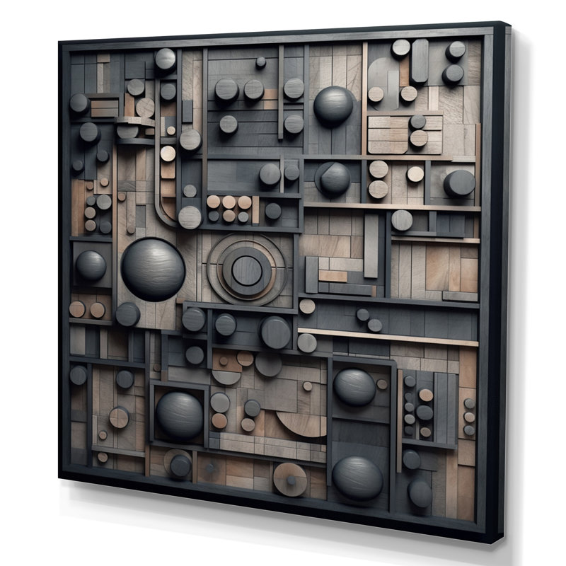Cubic Geometric Dreams II sur impression sur toile, H 30 po x l 30 po x P 1 po, Toile tendue