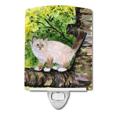 Cat Birman Ceramic Night Light