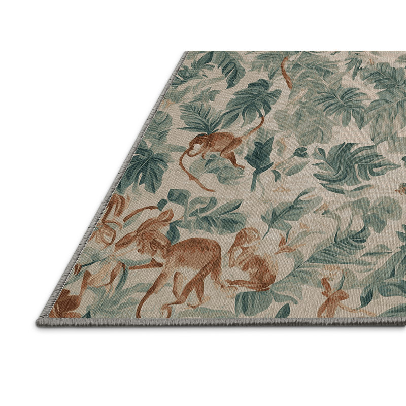 Tapis gris lavable à la machine, Tapis de couloir 2 pi x 4 pi
