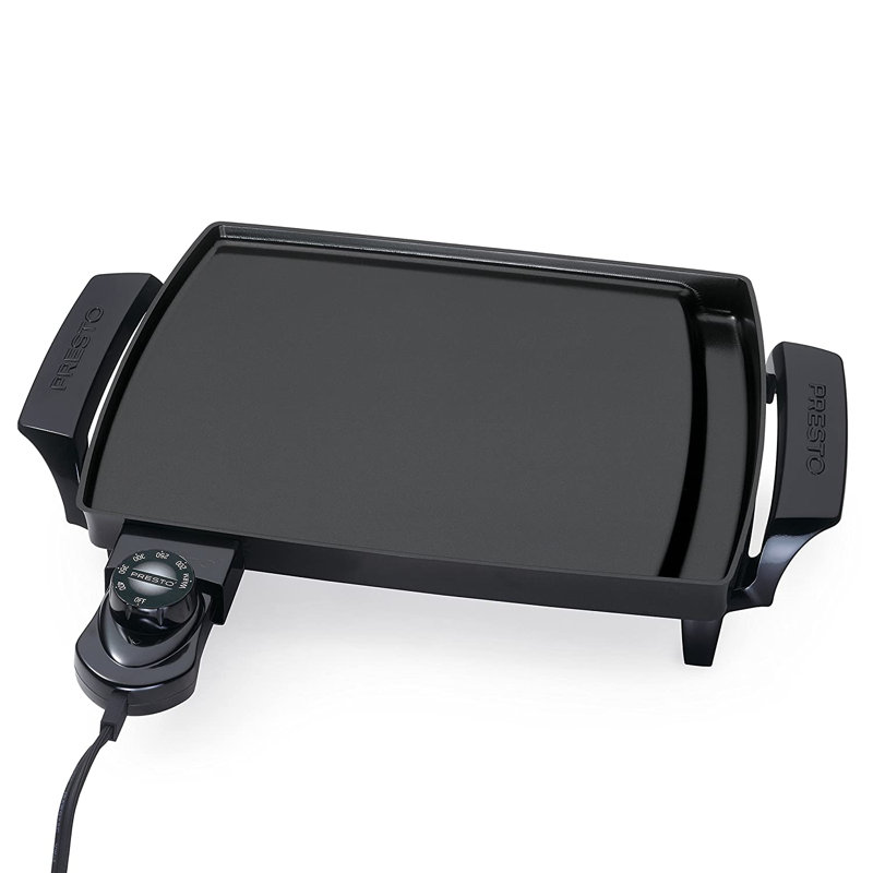 Compact Black Ceramic Nonstick Electric Griddle