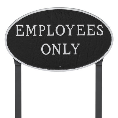 Enseigne de jardin seulement déclaration du personnel