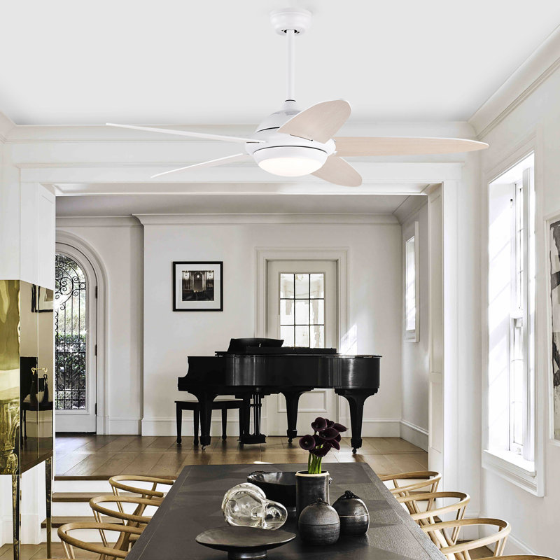 Caiyah Ceiling Fan, White/Brown