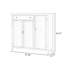Banc de rangement blanc en bois manufacturé-696635746