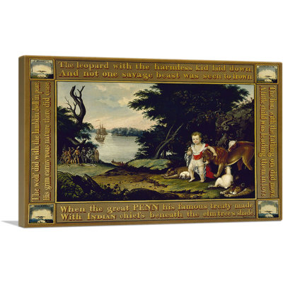 " Peaceable Kingdom 1828 " by Edward Hicks Painting Print