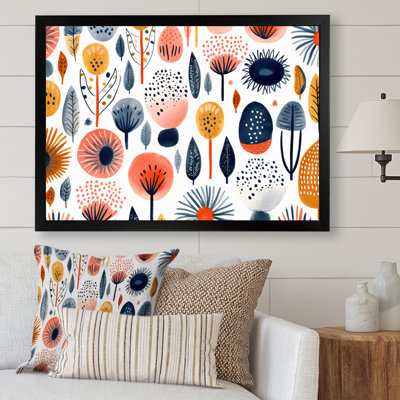 «Blue Coral Scandinave Floral Elegance II», reproduction sur toile