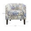 Ensemble de 2 fauteuils demi-tonneau d'appoint ronds bleu corail avec rembourrage doux et confortable-112219887