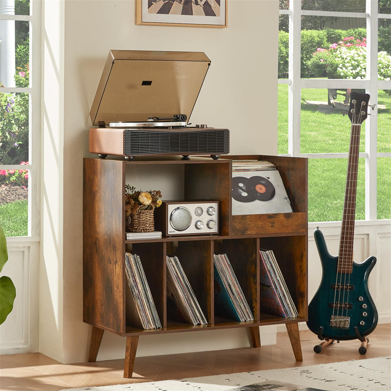 82.6 cm H Media Shelves, Brown