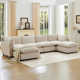 137.8” W Oversized 6-Seater Modular Sofa,U Shape