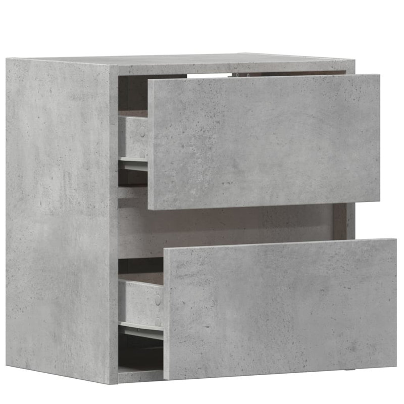 Damylah TV Stand for TVs up to 24", Concrete Grey