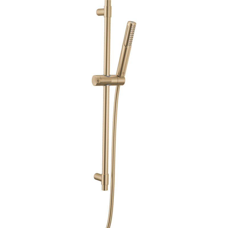 2-Setting Slide Bar Handheld Shower Head with High Pressure ProClean Spray Brushed Gold, Lumicoat Champagne Bronze