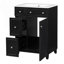 Meuble-lavabo de 24 pouces avec lavabo en céramique, 2 tiroirs, 1 porte, parfait pour les petites salles de bain et un rangement efficace-1223637470-1223637471