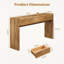63' Farmhouse Console Table, Entryway Table, Narrow Console Sofa Table With 3 Top Drawers-2112305764