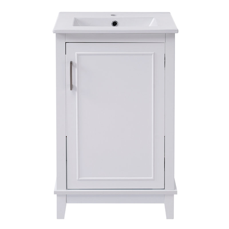 Petit meuble-lavabo moderne 20 pouces, Blanc