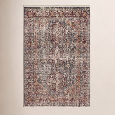 Clemente Red/Blue/Brown Rug