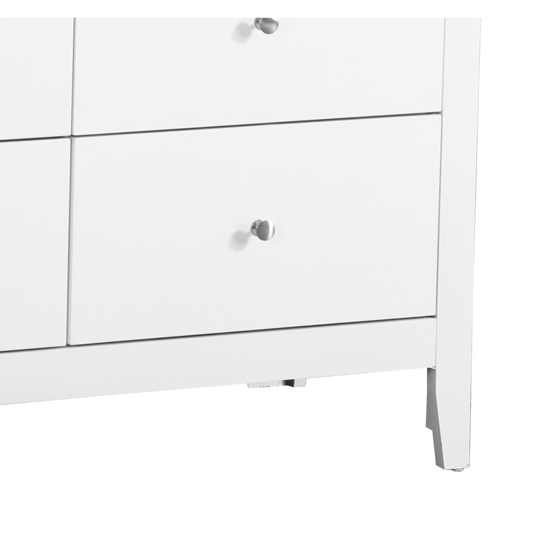 42 po Coffre à média profond en blanc - Construction compacte de 21 unités de hauteur