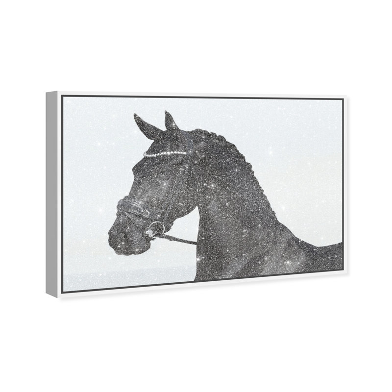Midnight Majesty II Animals Canvas Print by Oliver Gal, Black Frame, 15 x 10, 55"H x 37"W, White Floater Frame