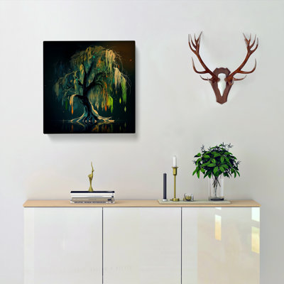 Weeping Willow Abstract Art - Wrapped Canvas - Framed Print