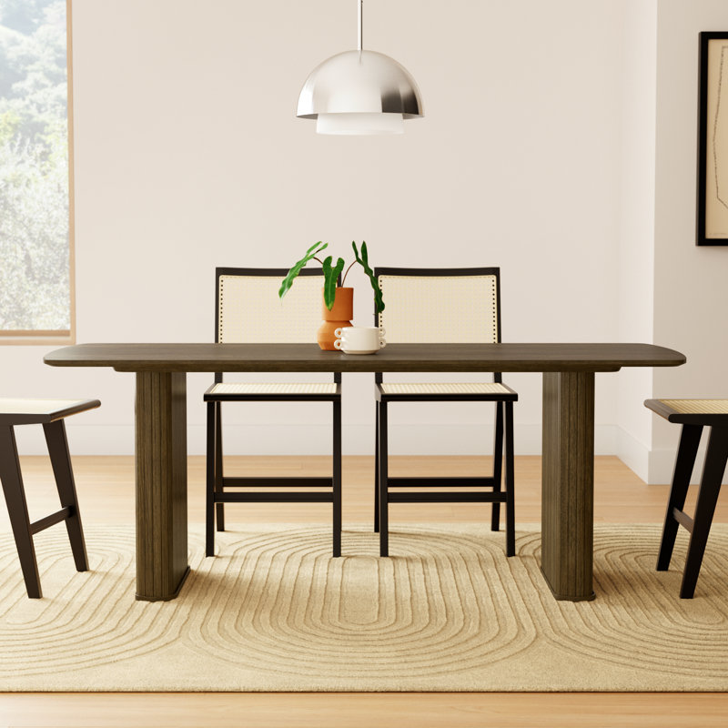 Iris 75" Dining Table, Smoked Oak