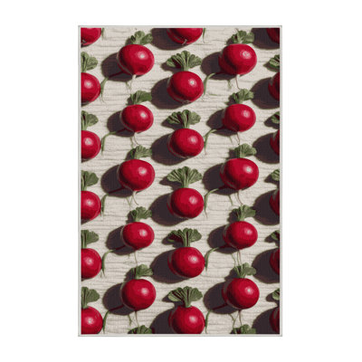 Washable Radish Vegetables Area Rug