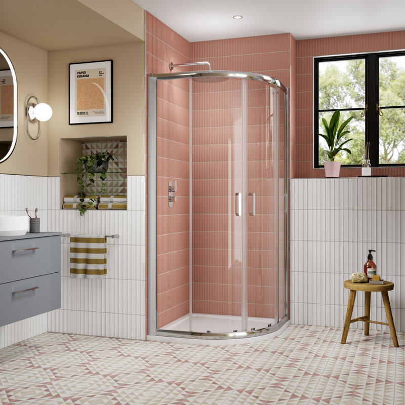 nuie Lucie 900mm Chrome Quadrant Shower Enclosure