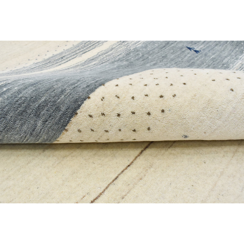 Wool Area Rug in Gray, Rectangle 9' x 12'
