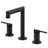 Sterling Widespread 3-Hole Bathroom Faucet, 2-Handle Mid Arc With Lever Handles In Matte Black-62211278
