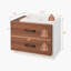 Table de chevet 2 tiroirs en brun