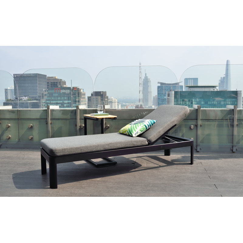 Lifestylegarden Moorea Aluminum 2Pc Outdoor Patio Dark Gray Lounge Set