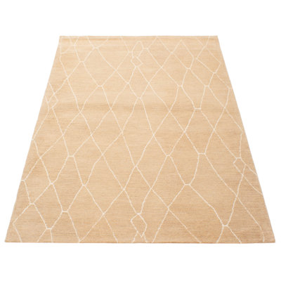 Tapis brun clair intemporel 5 pi 1 po x 8 pi 0 po