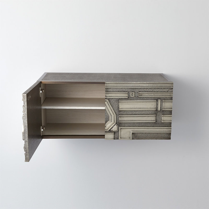 Abstract Block Cabinet-Left-Silver