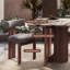 Stylish Faux Marble Dining Table Set-104950606