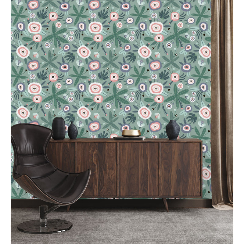 Panneau de papier peint Thornlie, L 18,75 po x l 25 po, Vinyle