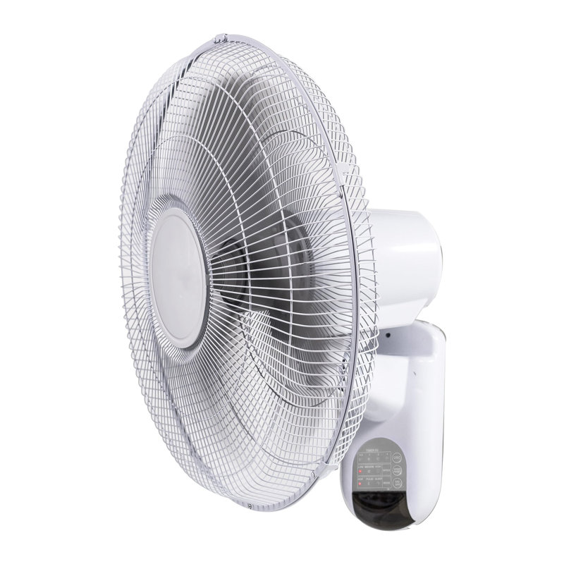 Comfort Zone 16" White WiFi Enabled Wall Mount Fan with Timer